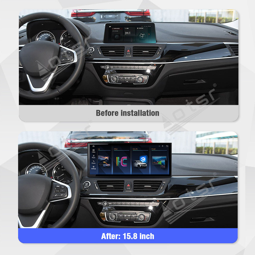Aotsr 15.8 inch Linux Carplay Screen for BMW 1 Series(F20;F25)2013-2020 NBT EVO IPS Touch Stereo Unit Multi Storage 4G DSP BT5.0 GPS