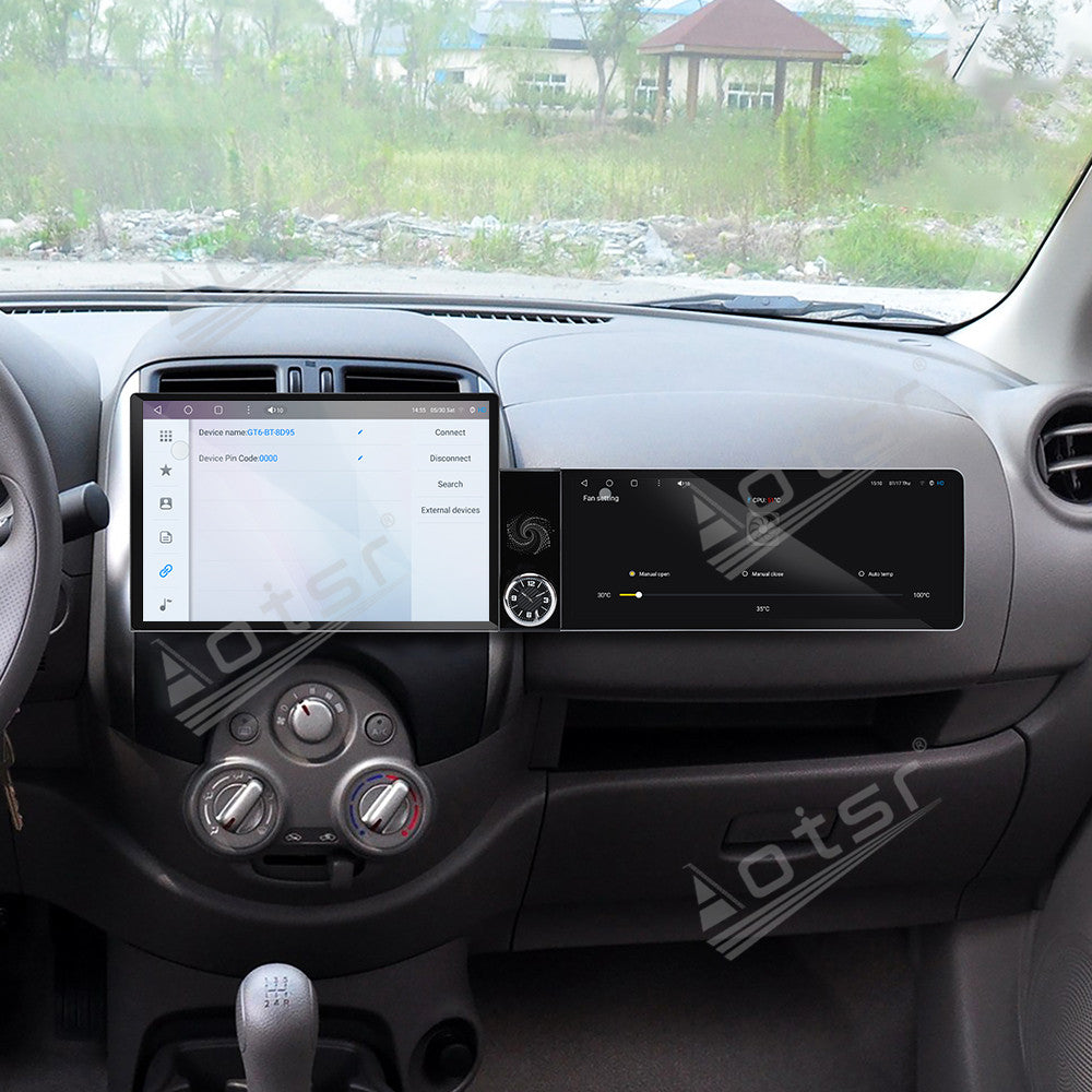 Aotsr Dual Screen 13.1 inch+12.3 inch Android 15 Carplay Car Radio for Nissan Sunny 2011-2013 Car GPS Navigation Multimedia