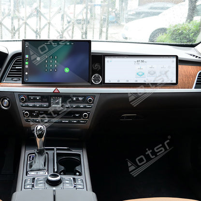 Aotsr Dual Screen 13.1 inch+12.3 inch Android 15 Carplay Car Radio for Hyundai Genesis 2013-2016 Car GPS Navigation Multimedia