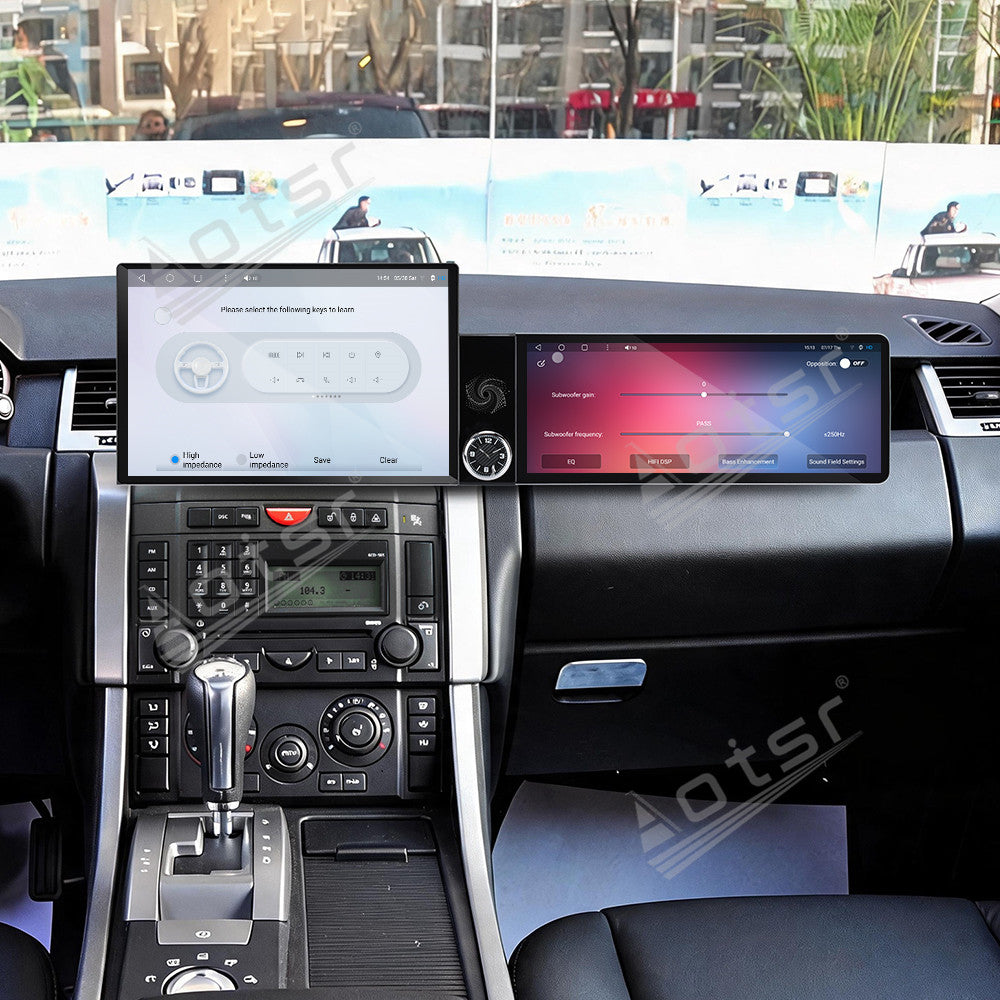 Aotsr Dual Screen 13.1 inch+12.3 inch Android 15 Carplay Car Radio for Land Rover Range Rover Sport 2005-2009 Car GPS Navigation Multimedia
