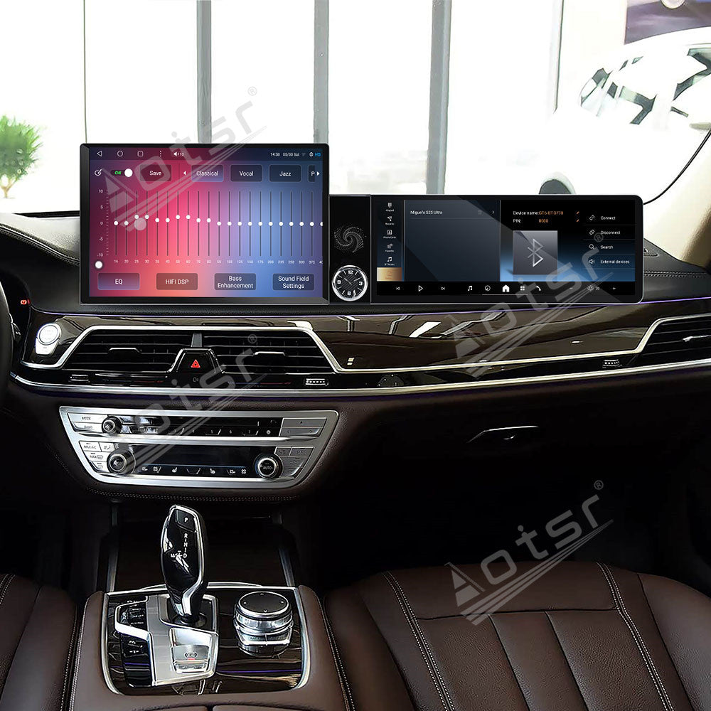 Aotsr Dual Screen 13.1 inch+12.3 inch Android 15 Carplay Car Radio for BMW 7 Series G11 G12 2015-2018 EVO Car GPS Navigation Multimedia