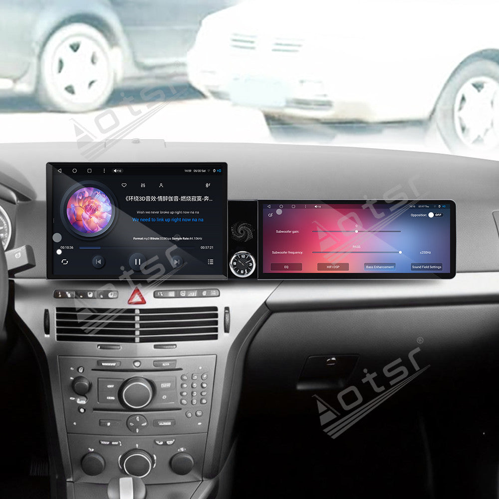 Aotsr Dual Screen 13.1 inch+12.3 inch Android 15 Carplay Car Radio for Opel Zafira/Astra 2004-2014 Car GPS Navigation Multimedia