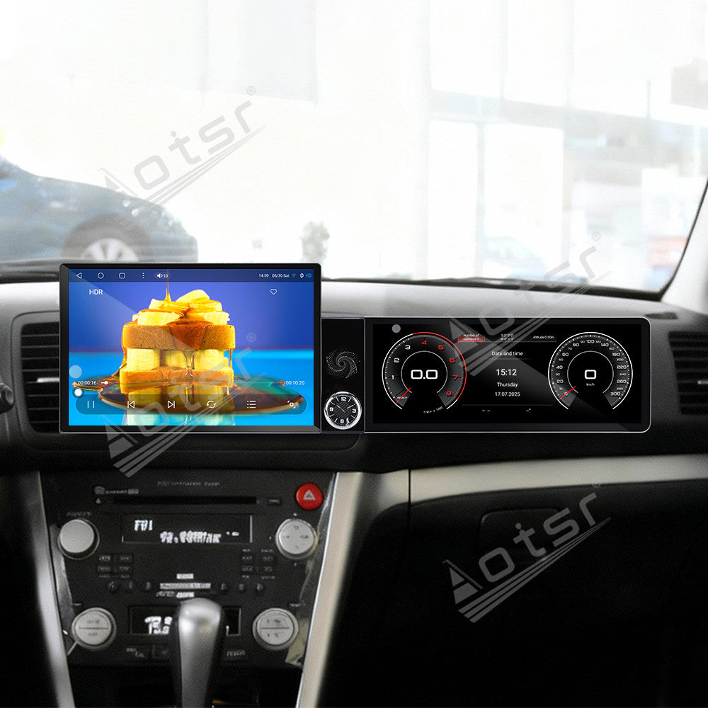 Aotsr Dual Screen 13.1 inch+12.3 inch Android 15 Carplay Car Radio for Subaru Legacy/Outback 2004-2009 Car GPS Navigation Multimedia