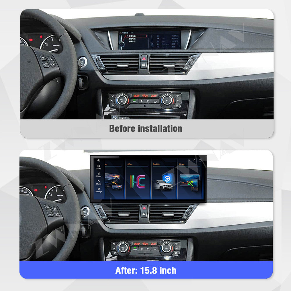 Aotsr 15.8 inch Linux Carplay Screen for BMW X1 F48 2009-2016 CIC IPS Touch Stereo Unit Multi Storage 4G DSP BT5.0 GPS