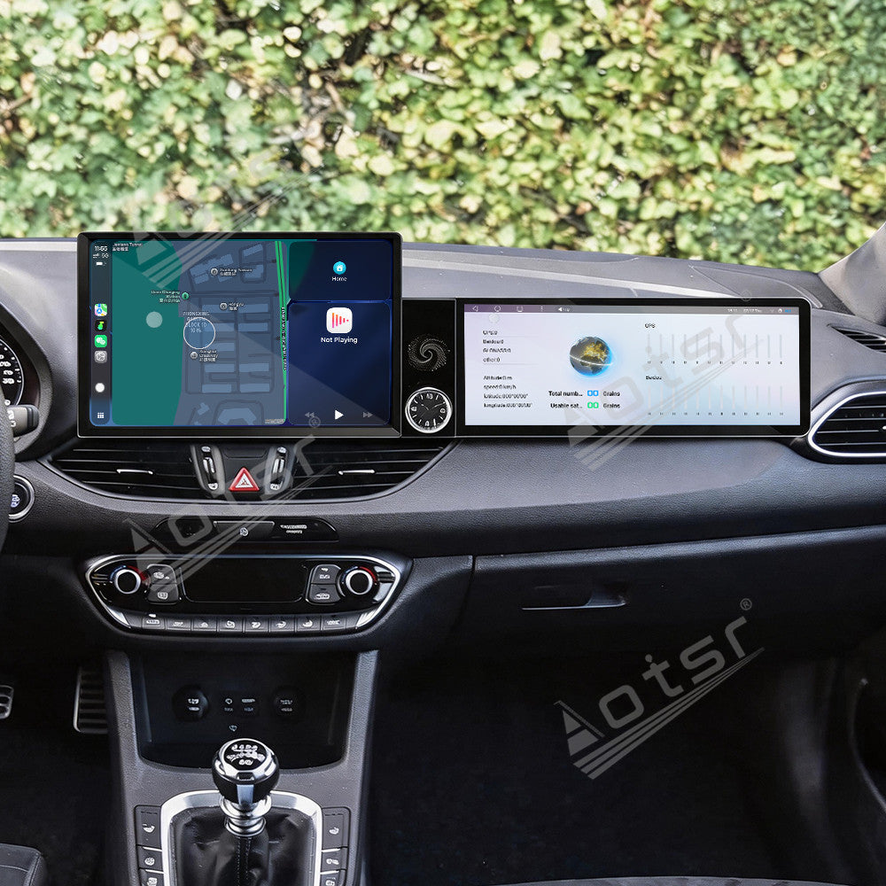 Aotsr Dual Screen 13.1 inch+12.3 inch Android 15 Carplay Car Radio for Hyundai I30 2017-2018 Car GPS Navigation Multimedia