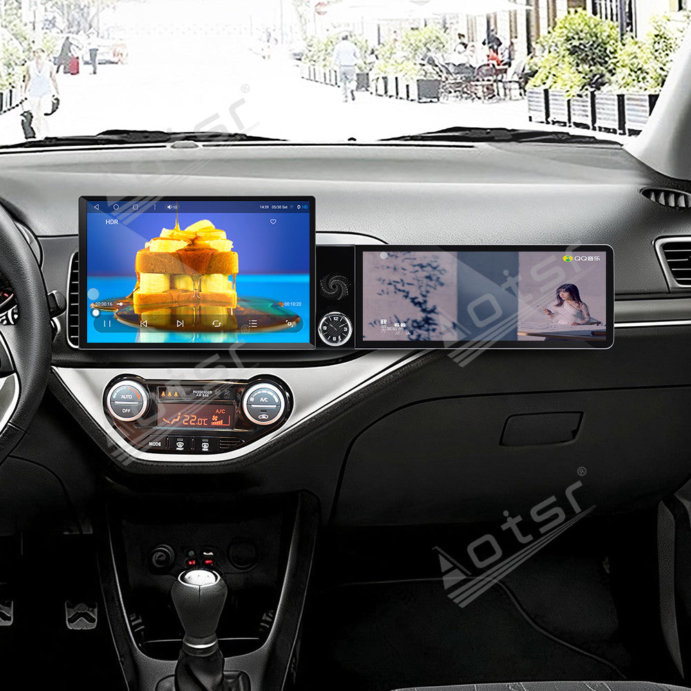 Aotsr Dual Screen 13.1 inch+12.3 inch Android 15 Carplay Car Radio for KIA Picanto 2011-2017 Car GPS Navigation Multimedia