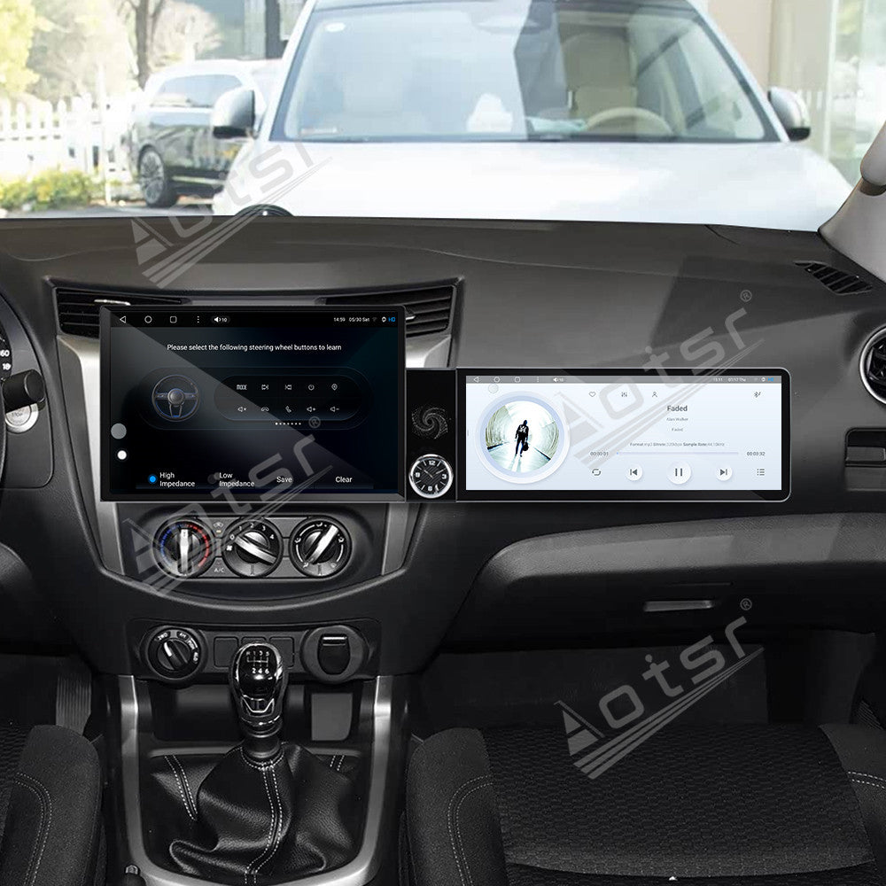 Aotsr Dual Screen 13.1 inch+12.3 inch Android 15 Carplay Car Radio for Nissan Navara 2017-2019 Car GPS Navigation Multimedia