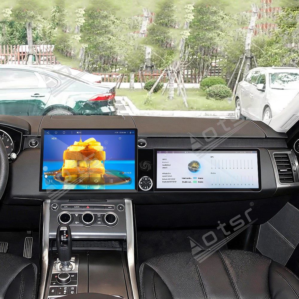 Aotsr Dual Screen 13.1 inch+12.3 inch Android 15 Carplay Car Radio for Land Rover Range Rover Sport 2016-2017 Car GPS Navigation Multimedia
