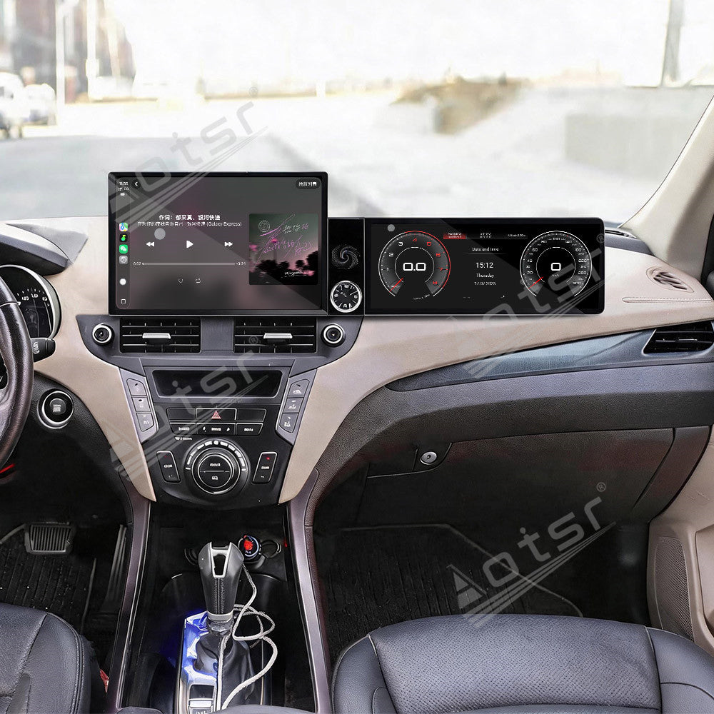Aotsr Dual Screen 13.1 inch+12.3 inch Android 15 Carplay Car Radio for Hyundai IX45 2013-2017 Car GPS Navigation Multimedia