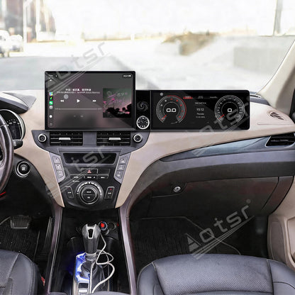 Aotsr Dual Screen 13.1 inch+12.3 inch Android 15 Carplay Car Radio for Hyundai IX45 2013-2017 Car GPS Navigation Multimedia