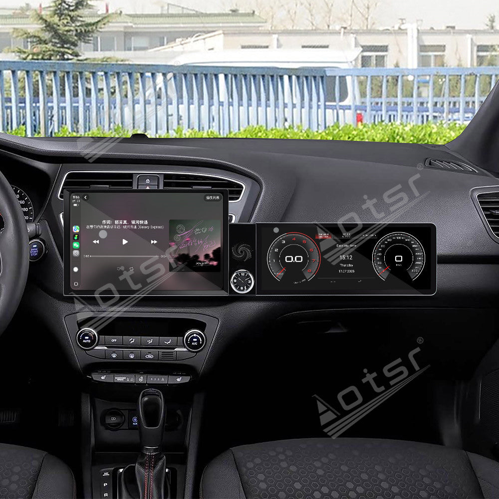 Aotsr Dual Screen 13.1 inch+12.3 inch Android 15 Carplay Car Radio for Hyundai I20 2014-2018 Car GPS Navigation Multimedia