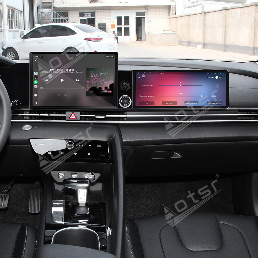 Aotsr Dual Screen 13.1 inch+12.3 inch Android 15 Carplay Car Radio for Hyundai Elantra 2020-2021 Car GPS Navigation Multimedia