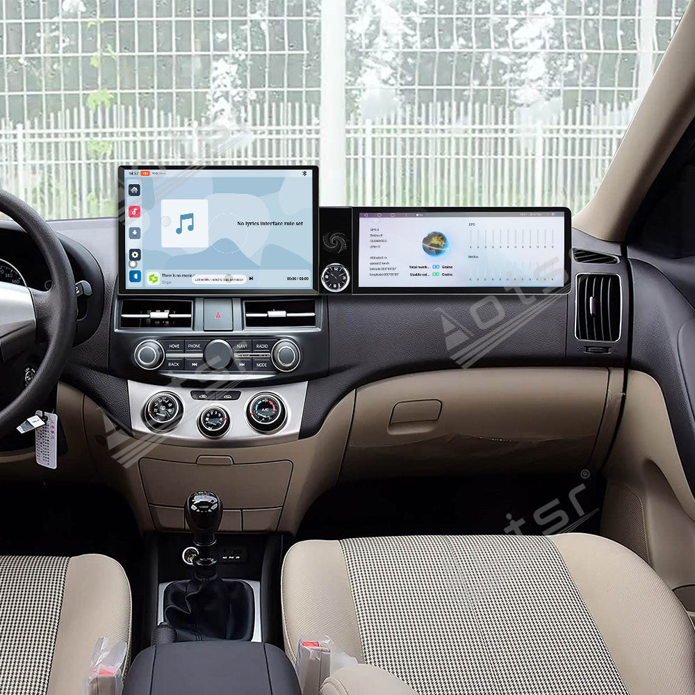 Aotsr Dual Screen 13.1 inch+12.3 inch Android 15 Carplay Car Radio for Hyundai Elantra HD 2006-2010 Car GPS Navigation Multimedia