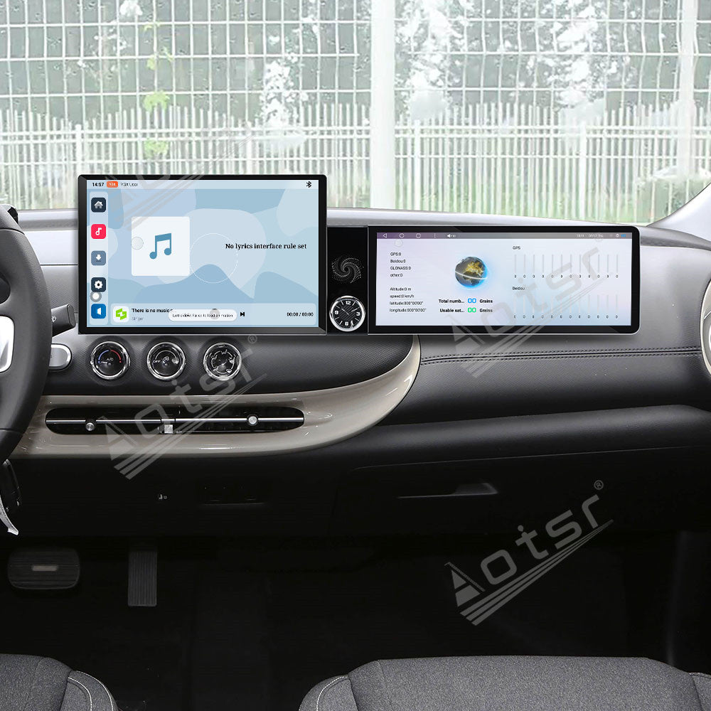 Aotsr Dual Screen 13.1 inch+12.3 inch Android 15 Carplay Car Radio for Wuling Bingo 2023-2026 Car GPS Navigation Multimedia