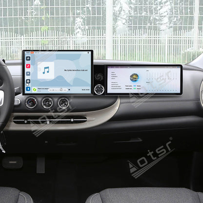 Aotsr Dual Screen 13.1 inch+12.3 inch Android 15 Carplay Car Radio for Wuling Bingo 2023-2026 Car GPS Navigation Multimedia
