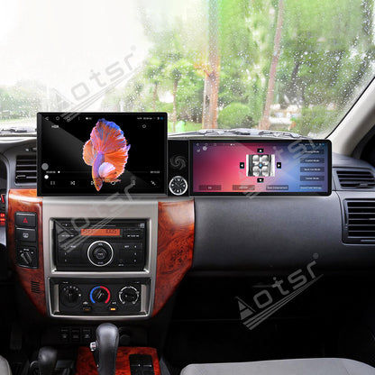 Aotsr Dual Screen 13.1 inch+12.3 inch Android 15 Carplay Car Radio for Nissan Safari Y61 2004-2012 Car GPS Navigation Multimedia