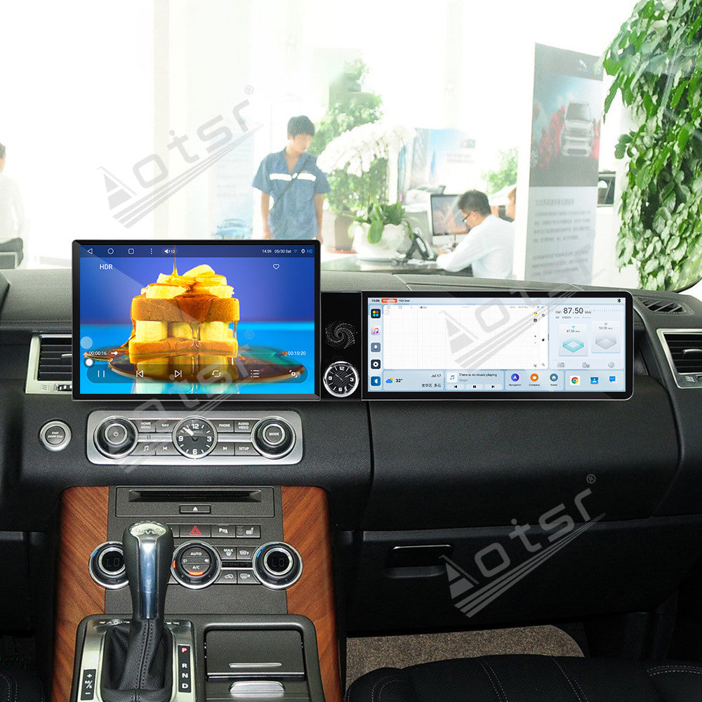 Aotsr Dual Screen 13.1 inch+12.3 inch Android 15 Carplay Car Radio for Land Range Rover Sport 2010-2013 Car GPS Navigation Multimedia