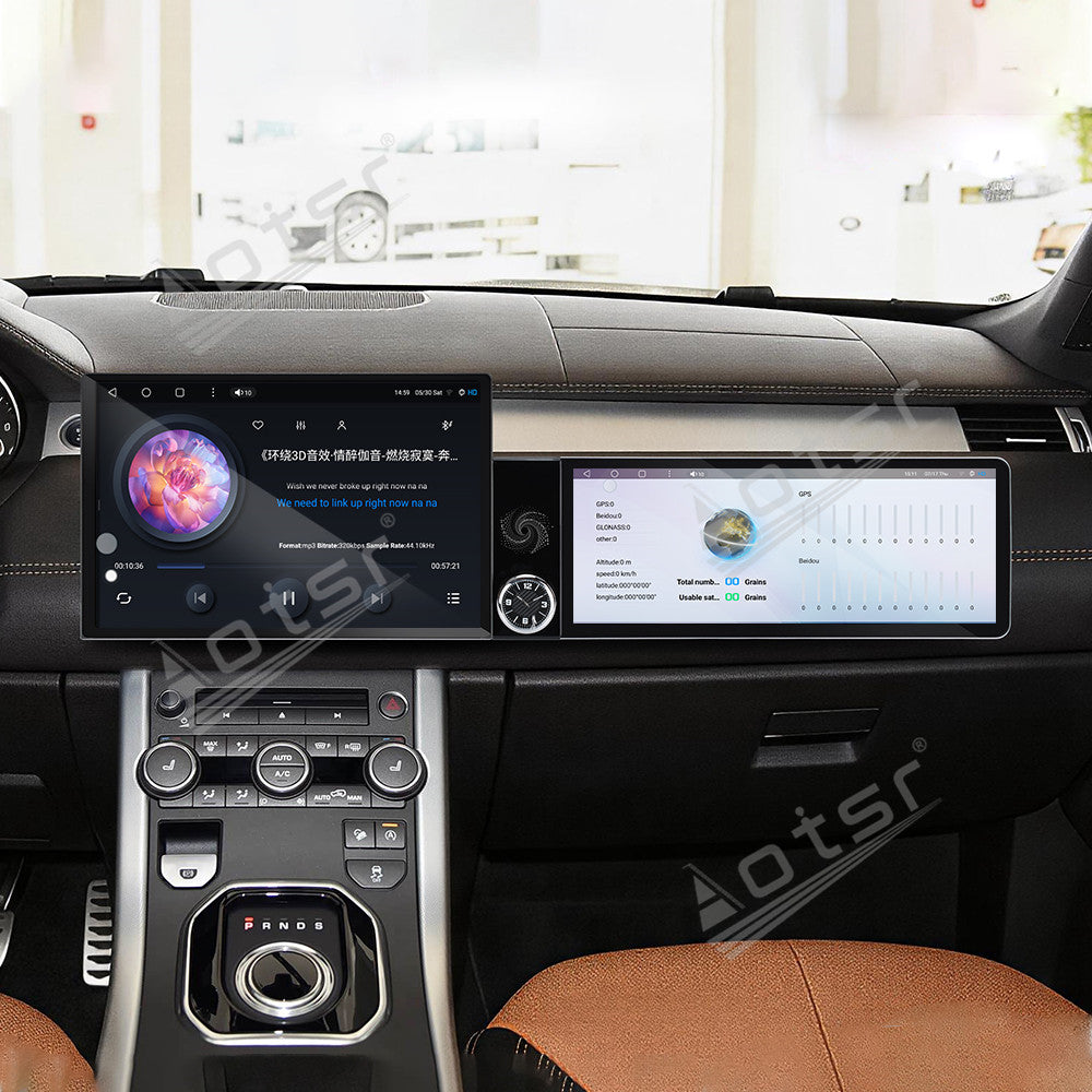 Aotsr Dual Screen 13.1 inch+12.3 inch Android 15 Carplay Car Radio for Land Rover Range Rover Evoque 2016-2018 Car GPS Navigation Multimedia