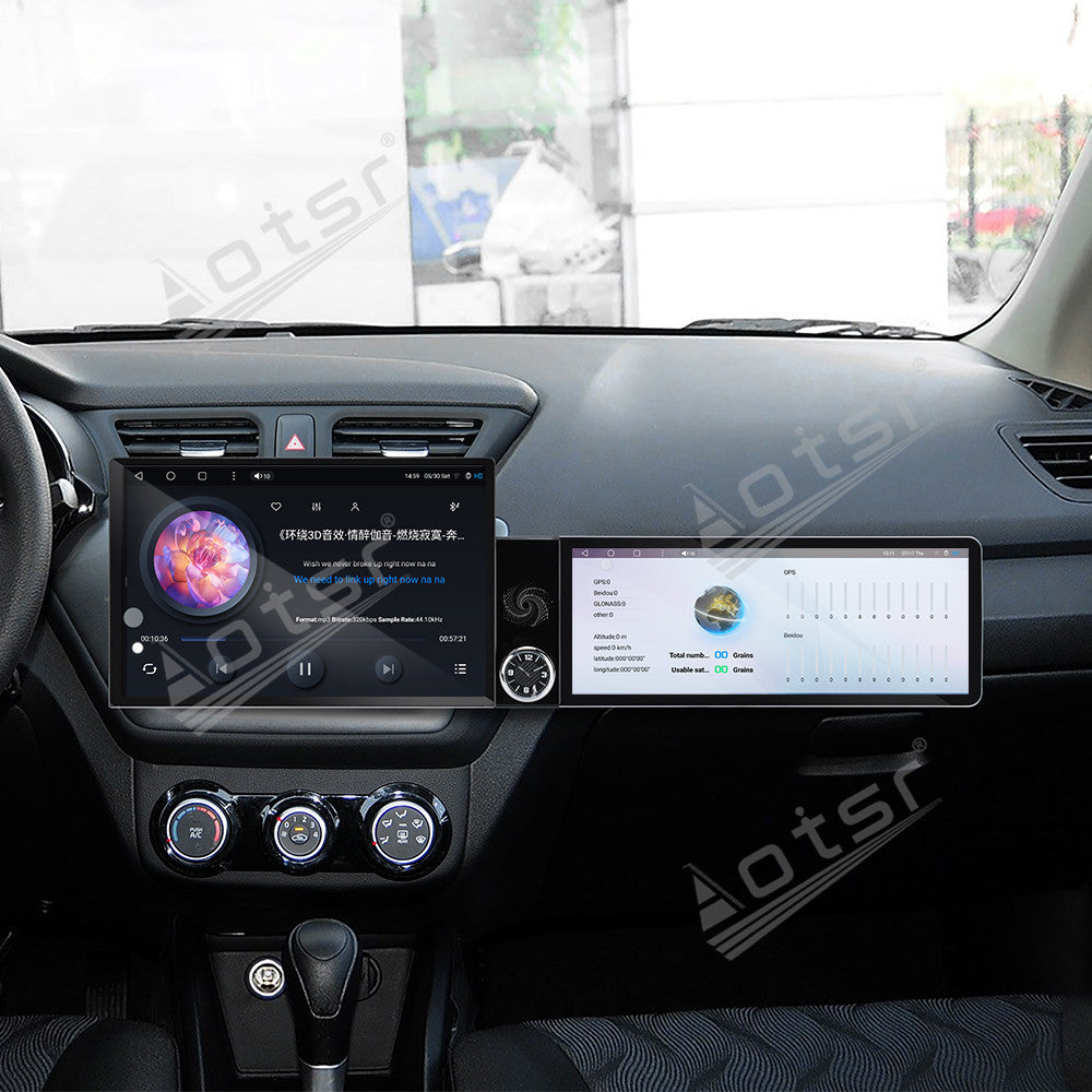 Aotsr Dual Screen 13.1 inch+12.3 inch Android 15 Carplay Car Radio for KIA K2 2011-2016 Car GPS Navigation Multimedia