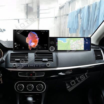 Aotsr Dual Screen 13.1 inch+12.3 inch Android 15 Carplay Car Radio for Mitsubishi Lancer EX 2010-2017 Car GPS Navigation Multimedia