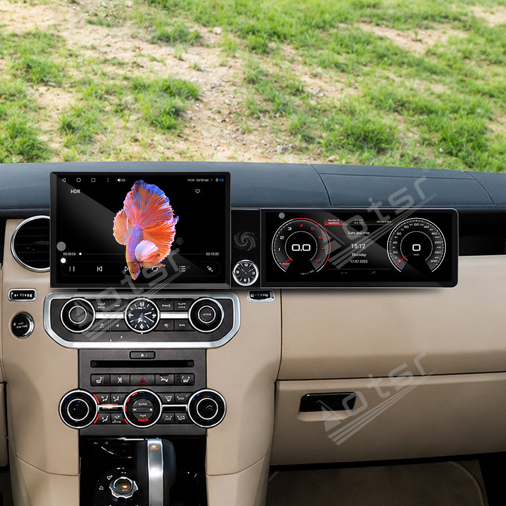 Aotsr Dual Screen 13.1 inch+12.3 inch Android 15 Carplay Car Radio for Land Rover Discovery 4 2010-2016 Car GPS Navigation Multimedia