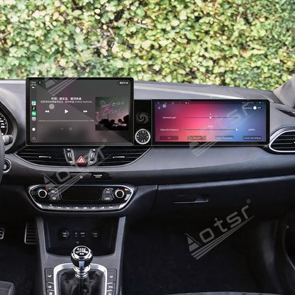 Aotsr Dual Screen 13.1 inch+12.3 inch Android 15 Carplay Car Radio for Hyundai I30 2017-2018 Car GPS Navigation Multimedia