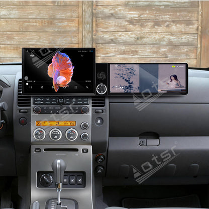 Aotsr Dual Screen 13.1 inch+12.3 inch Android 15 Carplay Car Radio for Nissan Pathfinder;Nissan Navara 2004-2014 Car GPS Navigation Multimedia