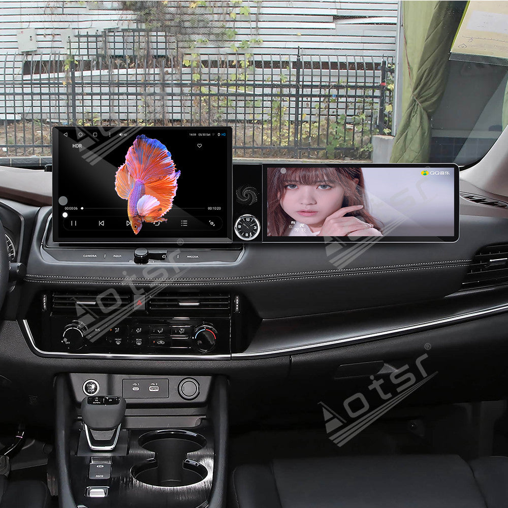 Aotsr Dual Screen 13.1 inch+12.3 inch Android 15 Carplay Car Radio for Nissan X-Trail 2021-2026 Car GPS Navigation Multimedia