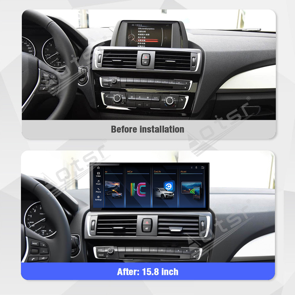 Aotsr 15.8 inch Linux Carplay Screen For BMW 1 Series 2014-2016 NBT IPS Touch Stereo Unit Multi Storage 4G DSP BT5.0 GPS