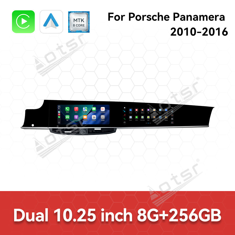 Aotsr 10.9 inch+11.4 inch Dual Screen Car Radio Carplay For Porsche Panamera 970 2010-2016 Upgraded Interactive Android Multimedia Video Player