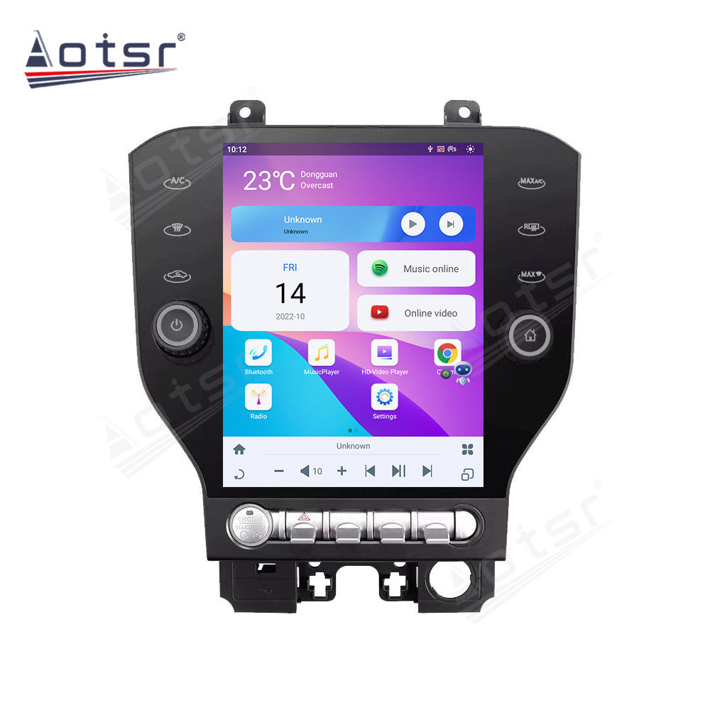 10.5 Inch Tesla Screen For  Ford MustangManual  S1M 2015-2020 Android 13.0 Car Radio Player GPS Navi Auto Stereo Multimedia Video DSP Carplay 4G SIM