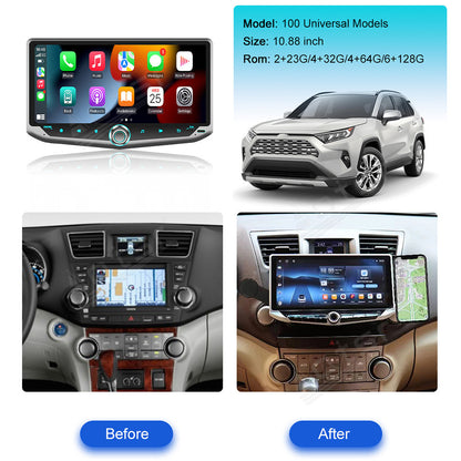 10.88 Inch Tesla Screen For 100 Universal Models With Fast  Charge Android 13.0 Car Radio Player GPS Navi Auto Stereo Multimedia Video DSP Carplay 4G SIM