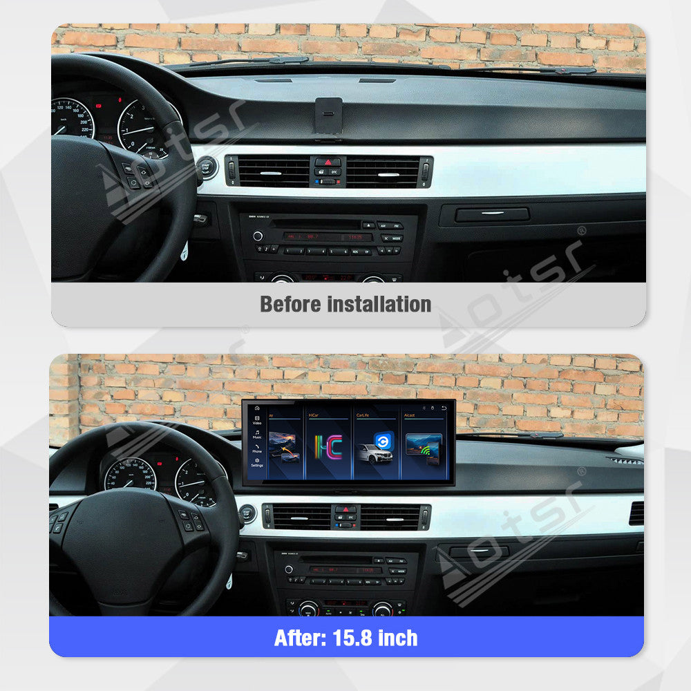 Aotsr 15.8 inch Linux Carplay Screen for BMW 3 Series£¨E90£©2005-2012 IPS Touch Stereo Unit Multi Storage 4G DSP BT5.0 GPS
