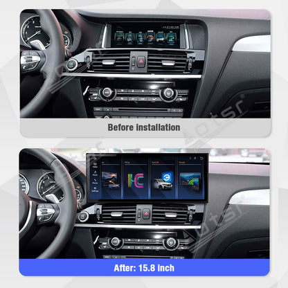 Aotsr 15.8 inch Linux Carplay Screen for BMW X3/X4 2011-2019 CIC IPS Touch Stereo Unit Multi Storage 4G DSP BT5.0 GPS