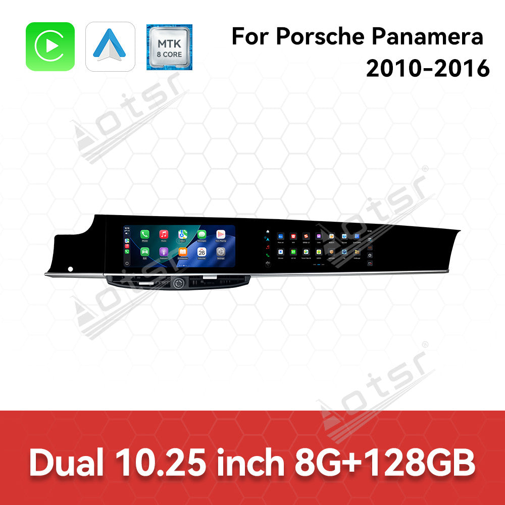 Aotsr 10.9 inch+11.4 inch Dual Screen Car Radio Carplay For Porsche Panamera 970 2010-2016 Upgraded Interactive Android Multimedia Video Player
