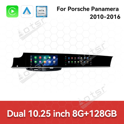 Aotsr 10.9 inch+11.4 inch Dual Screen Car Radio Carplay For Porsche Panamera 970 2010-2016 Upgraded Interactive Android Multimedia Video Player