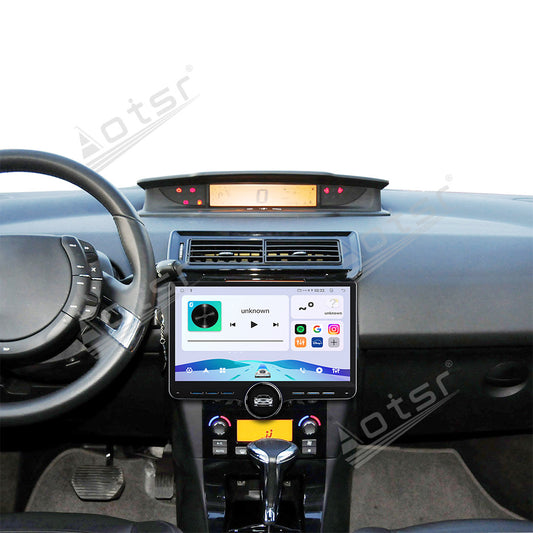 Aotsr 11.5 inch Android Car Radio for Citroen C4 2012 display touchscreen, dual DIN car audio system
