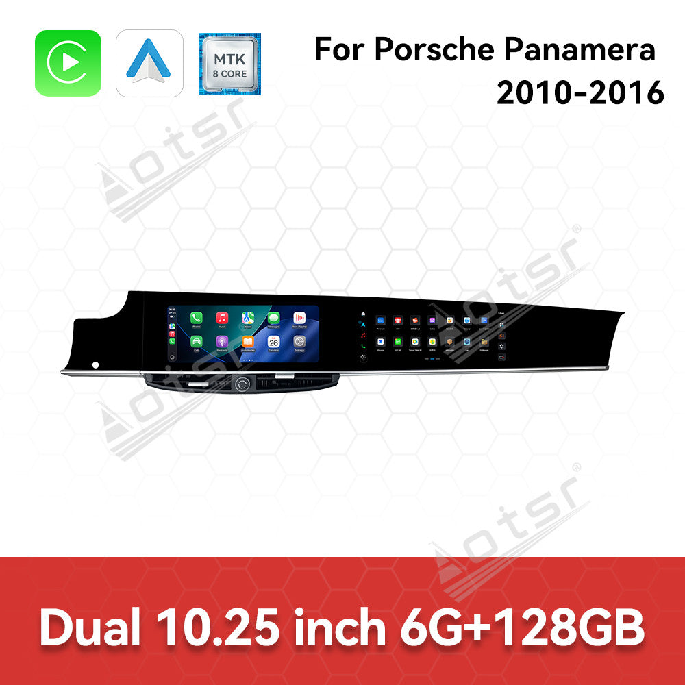 Aotsr 10.9 inch+11.4 inch Dual Screen Car Radio Carplay For Porsche Panamera 970 2010-2016 Upgraded Interactive Android Multimedia Video Player