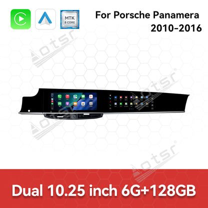 Aotsr 10.9 inch+11.4 inch Dual Screen Car Radio Carplay For Porsche Panamera 970 2010-2016 Upgraded Interactive Android Multimedia Video Player