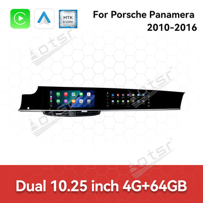 Aotsr 10.9 inch+11.4 inch Dual Screen Car Radio Carplay For Porsche Panamera 970 2010-2016 Upgraded Interactive Android Multimedia Video Player