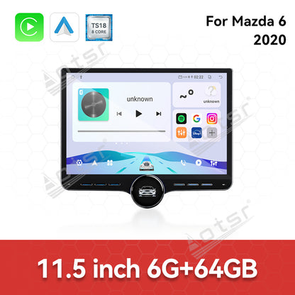 Aotsr 11.5 inch Android Car Radio For Mazda 6 2020 display touchscreen, dual DIN car audio system