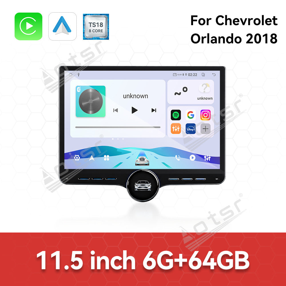 Aotsr 11.5 inch Android Car Radio for Chevrolet Orlando 2018 display touchscreen, dual DIN car audio system