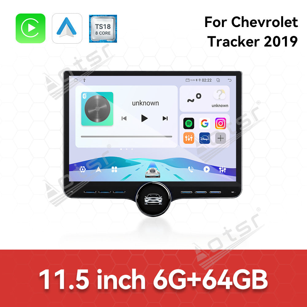 Aotsr 11.5 inch Android Car Radio for Chevrolet Tracker 2019 display touchscreen, dual DIN car audio system