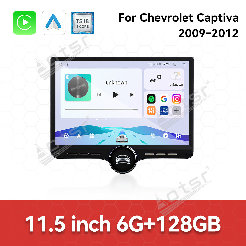 Aotsr 11.5 inch Android Car Radio for Chevrolet Captiva 2009-2012 display touchscreen, dual DIN car audio system