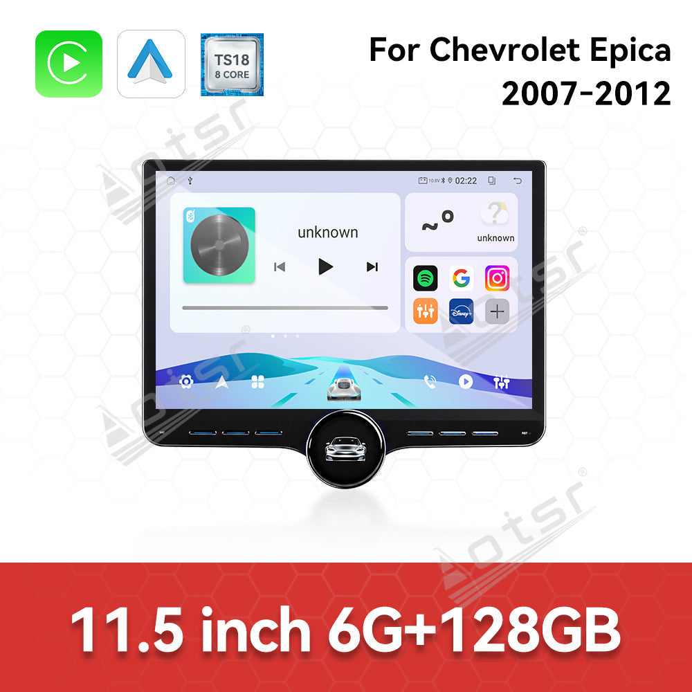 Aotsr 11.5 inch Android Car Radio for Chevrolet Epica 2007-2012 display touchscreen, dual DIN car audio system