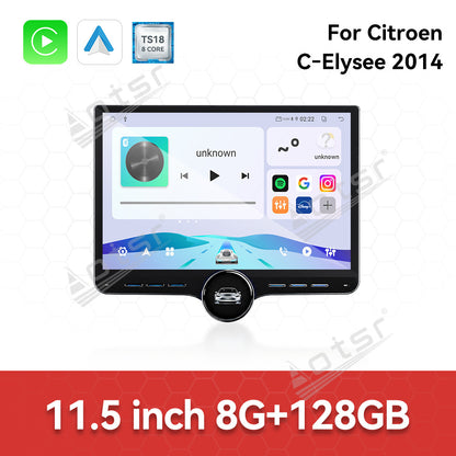 Aotsr 11.5 inch Android Car Radio for Citroen C-Elysee 2014 display touchscreen, dual DIN car audio system
