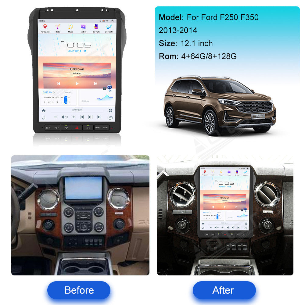 12.1 Inch Tesla Screen For Ford F250 F350 2013 2014 Android 13.0 Car Radio Player GPS Navi Auto Stereo Multimedia Video DSP Carplay 4G SIM