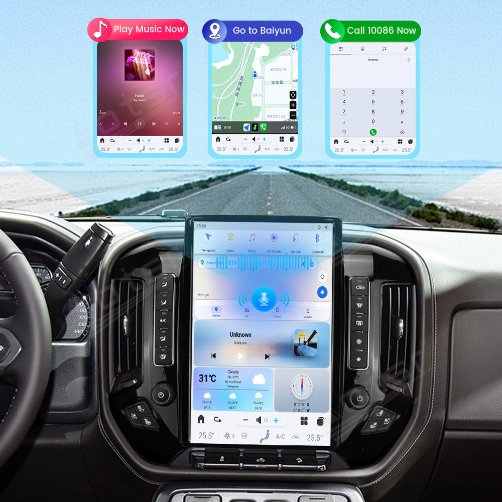 For Chevrolet Silverado 14.4 Inch Tesla-style Carplay Screens (2012-2020)