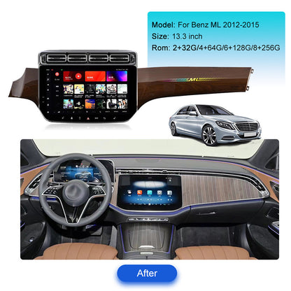 13.3 Inch Tesla Screen For  Mercedes Benz ML 2012-2015 Android 13.0 Car Radio Player GPS Navi Auto Stereo Multimedia Video DSP Carplay 4G SIM