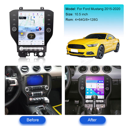 10.5 Inch Tesla Screen For  Ford MustangManual  S1M 2015-2020 Android 13.0 Car Radio Player GPS Navi Auto Stereo Multimedia Video DSP Carplay 4G SIM